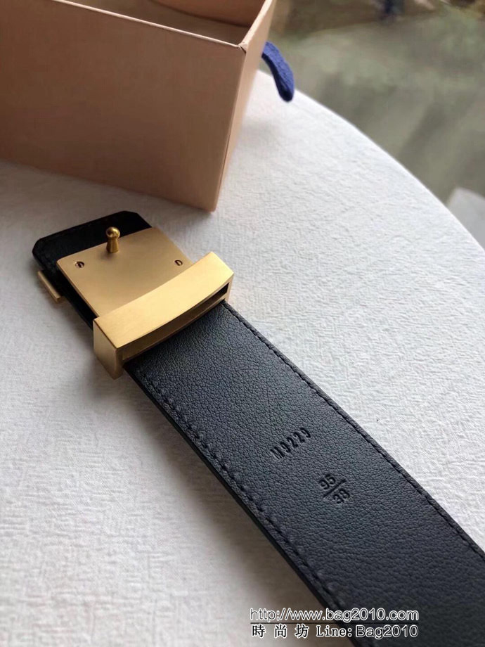 路易威登LV Initiales 40mm 黑色水波紋腰帶 經典款男士皮帶 M9229  xfp1380